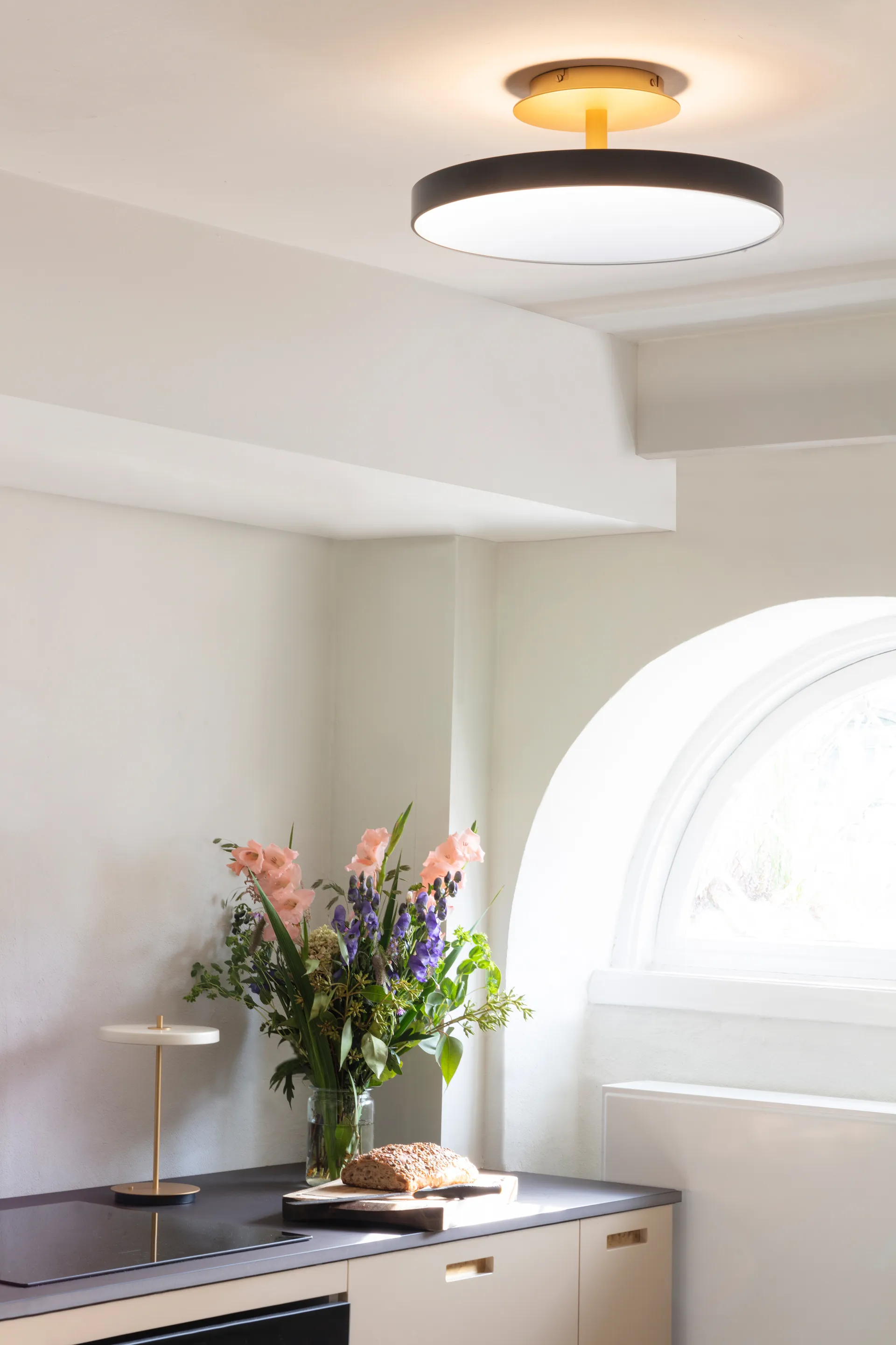 Asteria Up ceiling lamp medium, Anthracite grey Umage