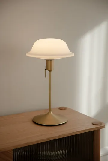 Butler table lamp - White-Brushed brass - Umage