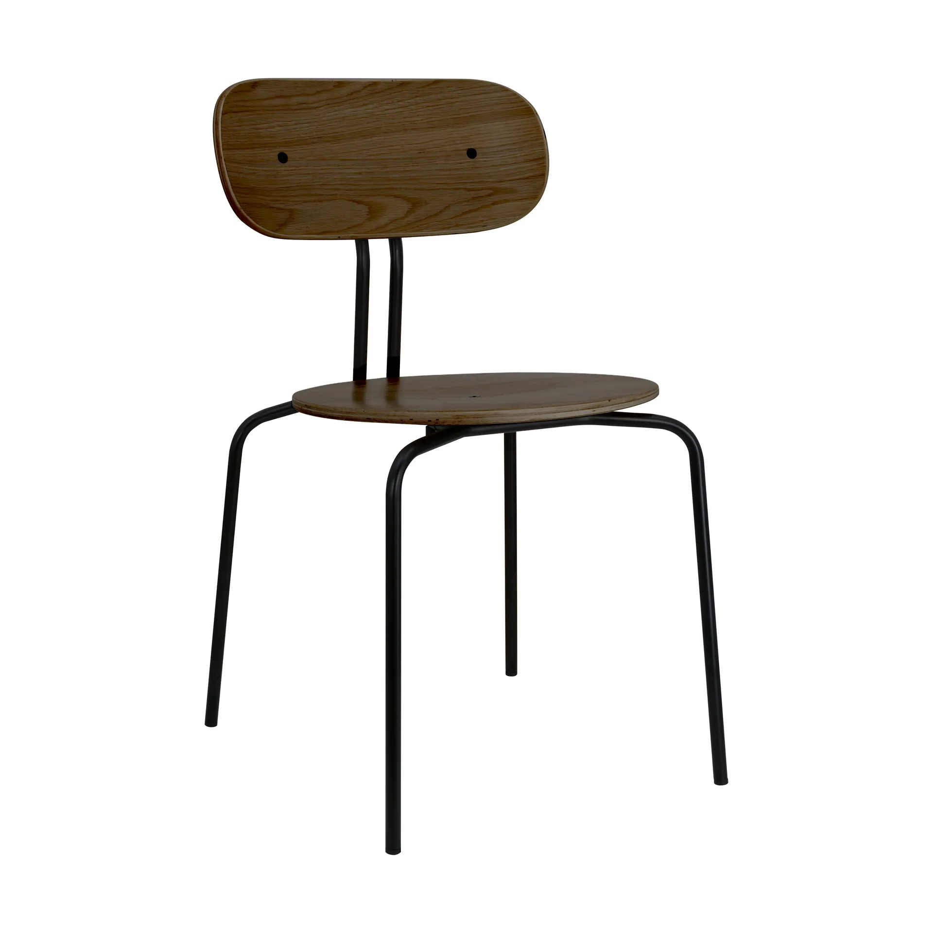 Curious chair, Smoked oak-black legs Umage
