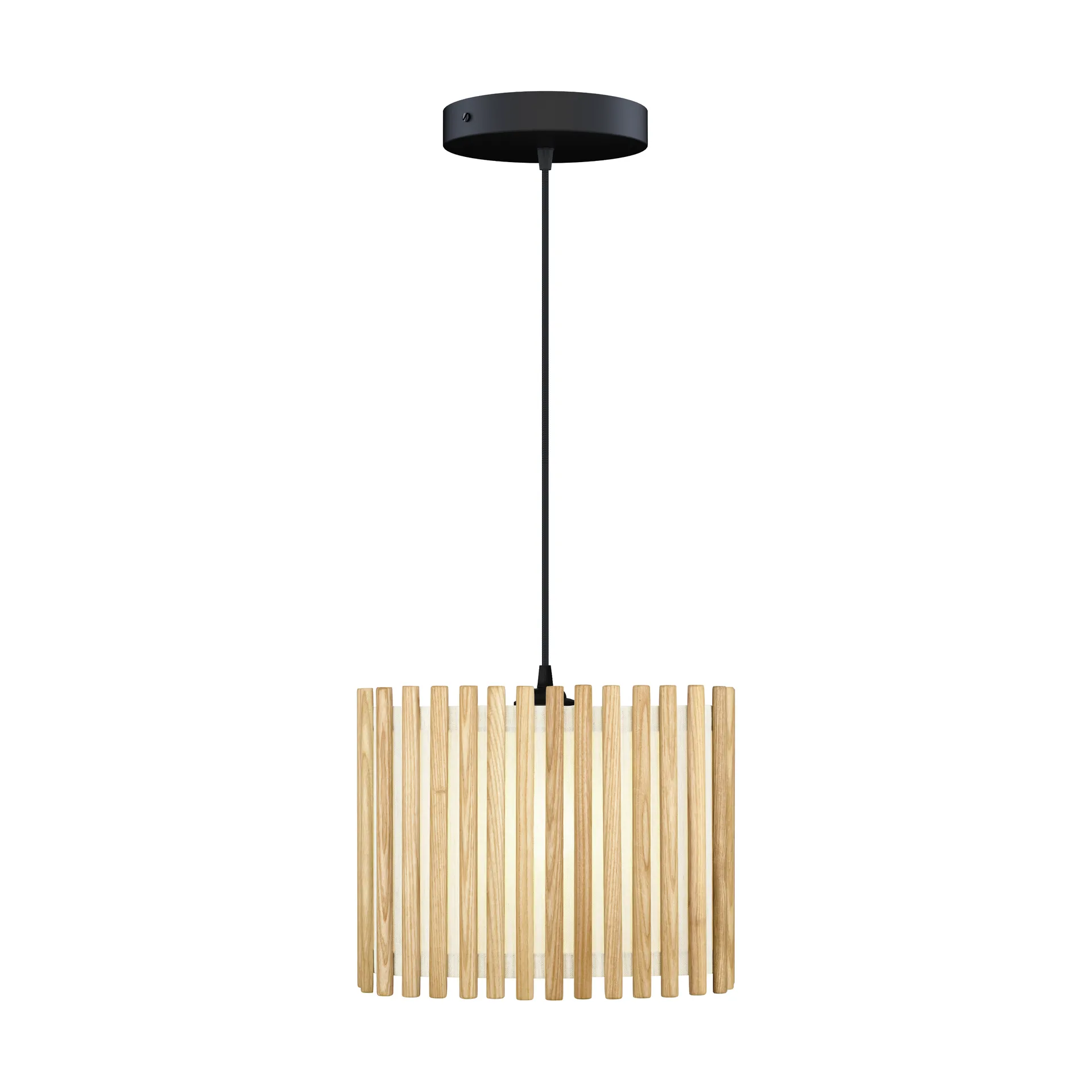 Komorebi pendant medium, Rectangular oak-black Umage