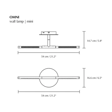 Omni wall wall lamp mini - Brushed steel - Umage
