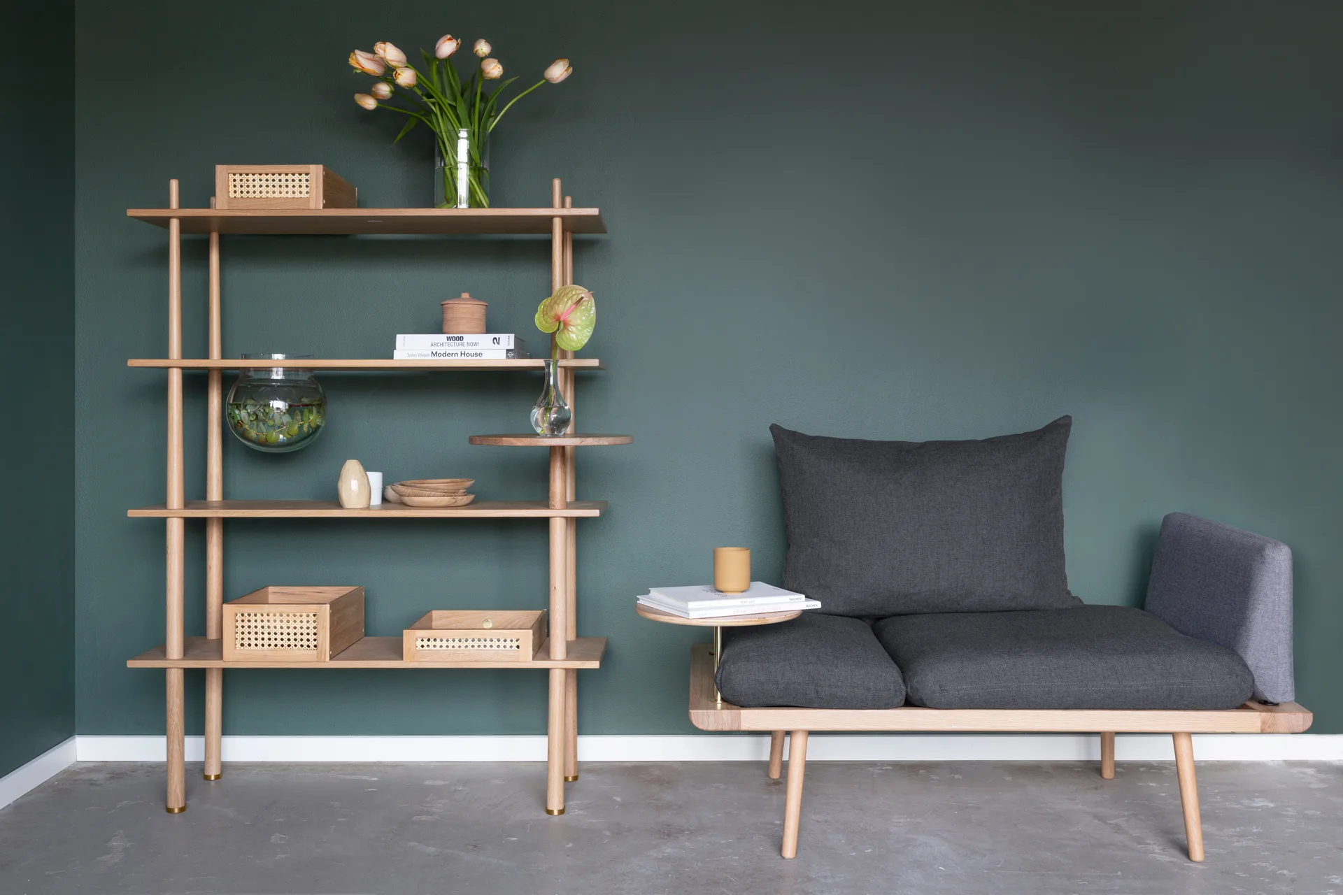 Stories Shelf with 4 shelves, Oak Umage