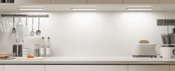 Rechargeable display cabinet/base cabinet lighting - White, 40x4x1.5 cm - Unison