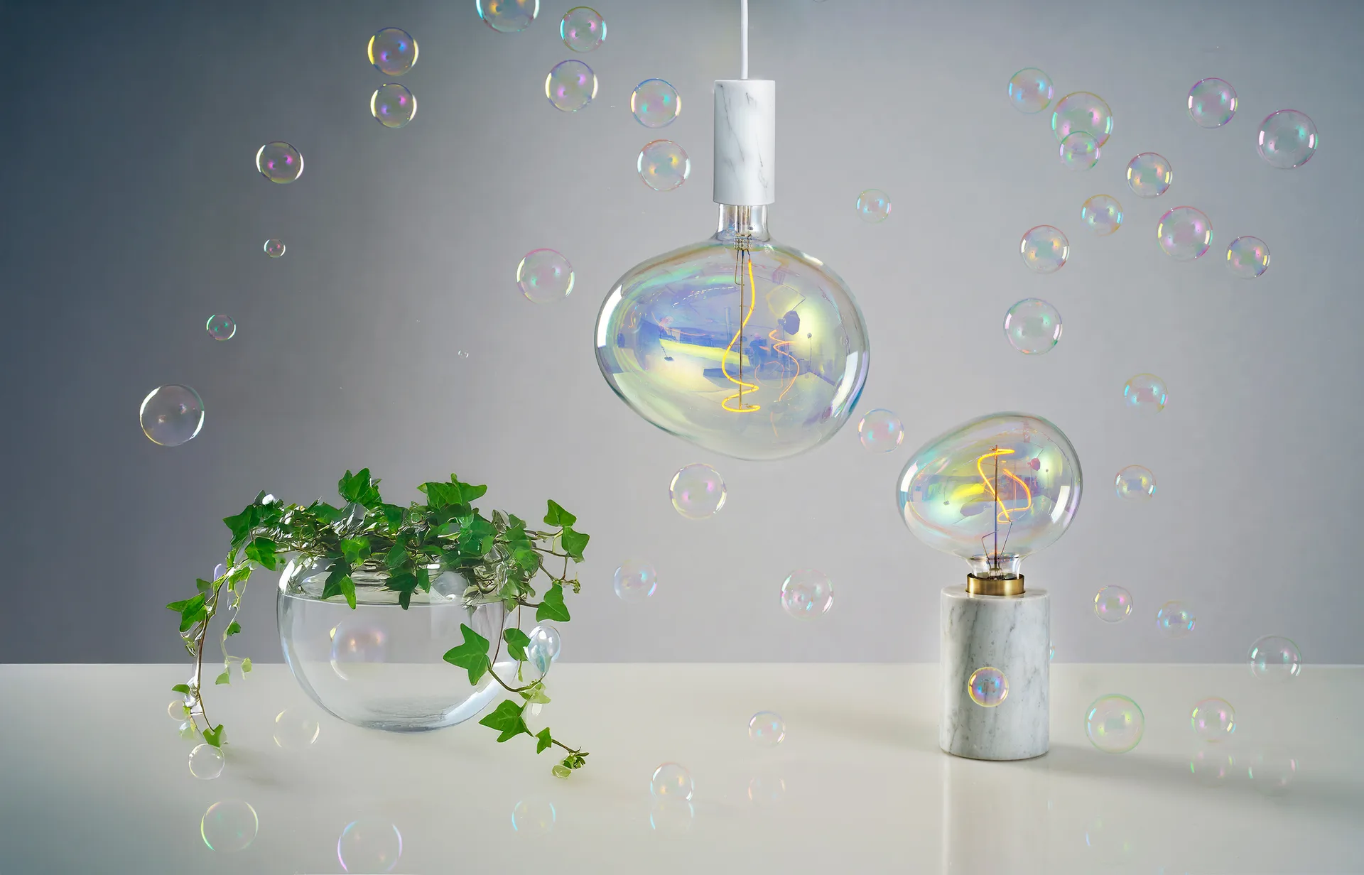 Soap bubble dimmable light source E27 150 mm, 1800K 160lm 4W Unison