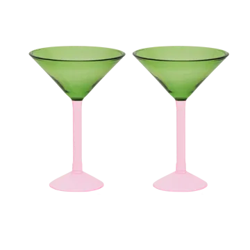 Urban Nature Culture gift set martini glasses 2-pack - Green - URBAN NATURE CULTURE