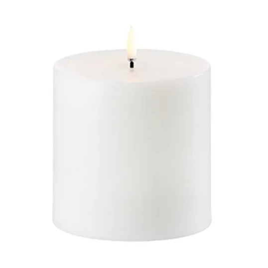 Uyuni LED Block candle white Ø10.1 cm, 10 cm Uyuni Lighting