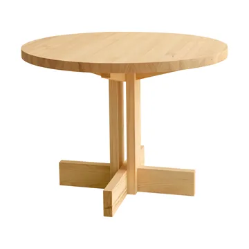 001 Dining Table dining table - Matte oil-waxed pine, Ø100x74 cm - Vaarnii