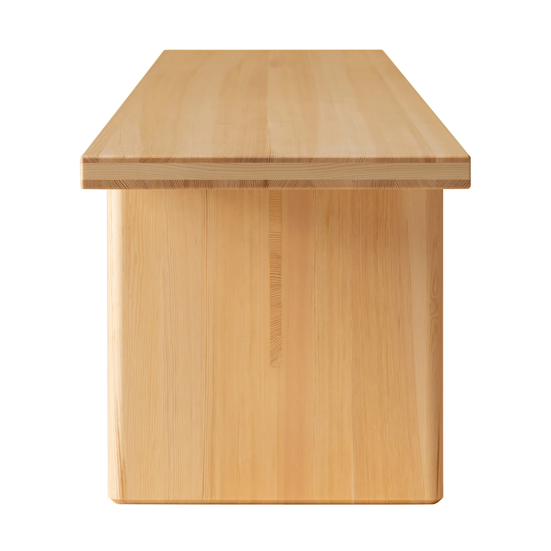012 Kolmio Bench bench, Matte oil-waxed pine, 227x42x45 cm Vaarnii