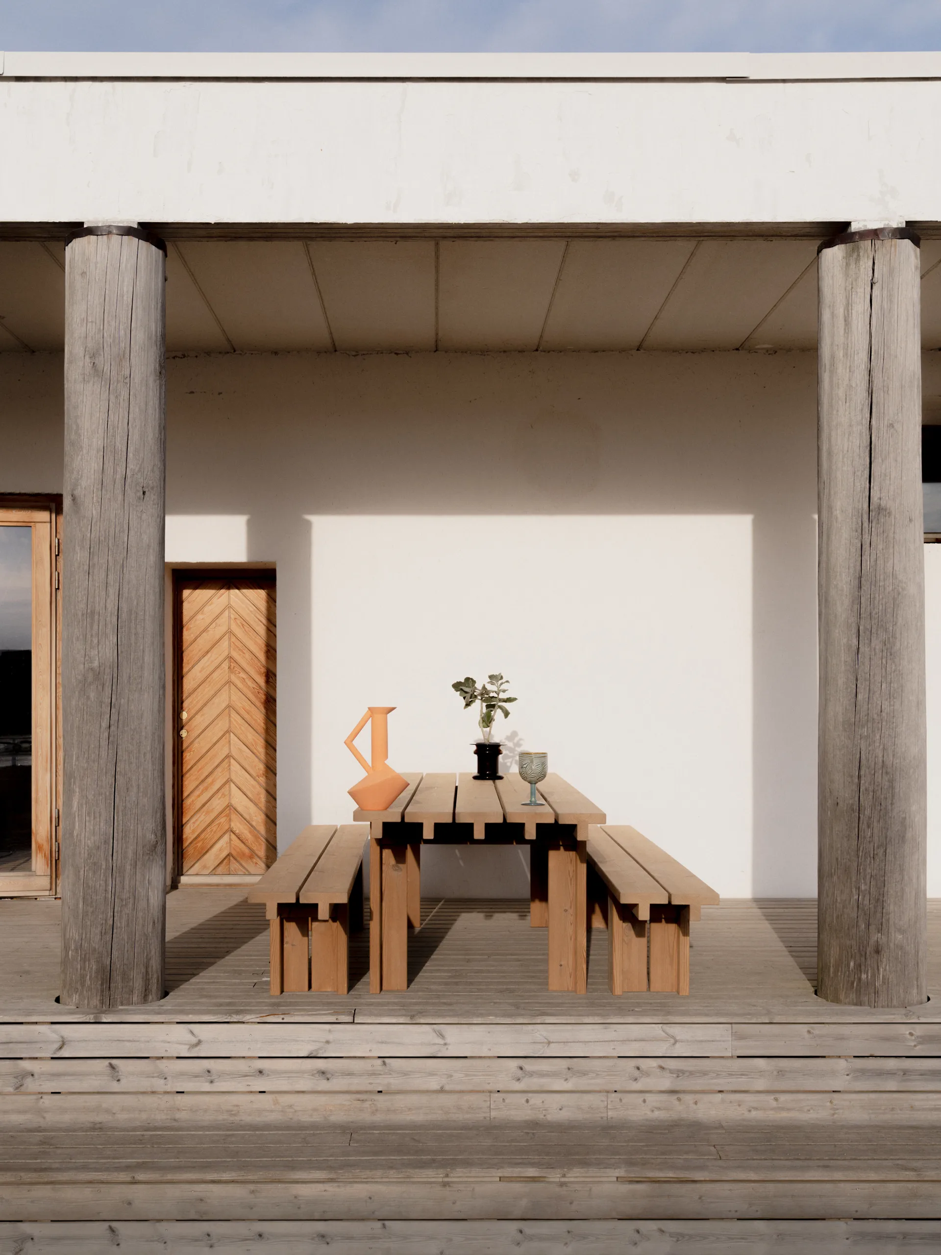 013 Osa Outdoor Bench bench, Thermally treated pine, 270x37x49 cm Vaarnii