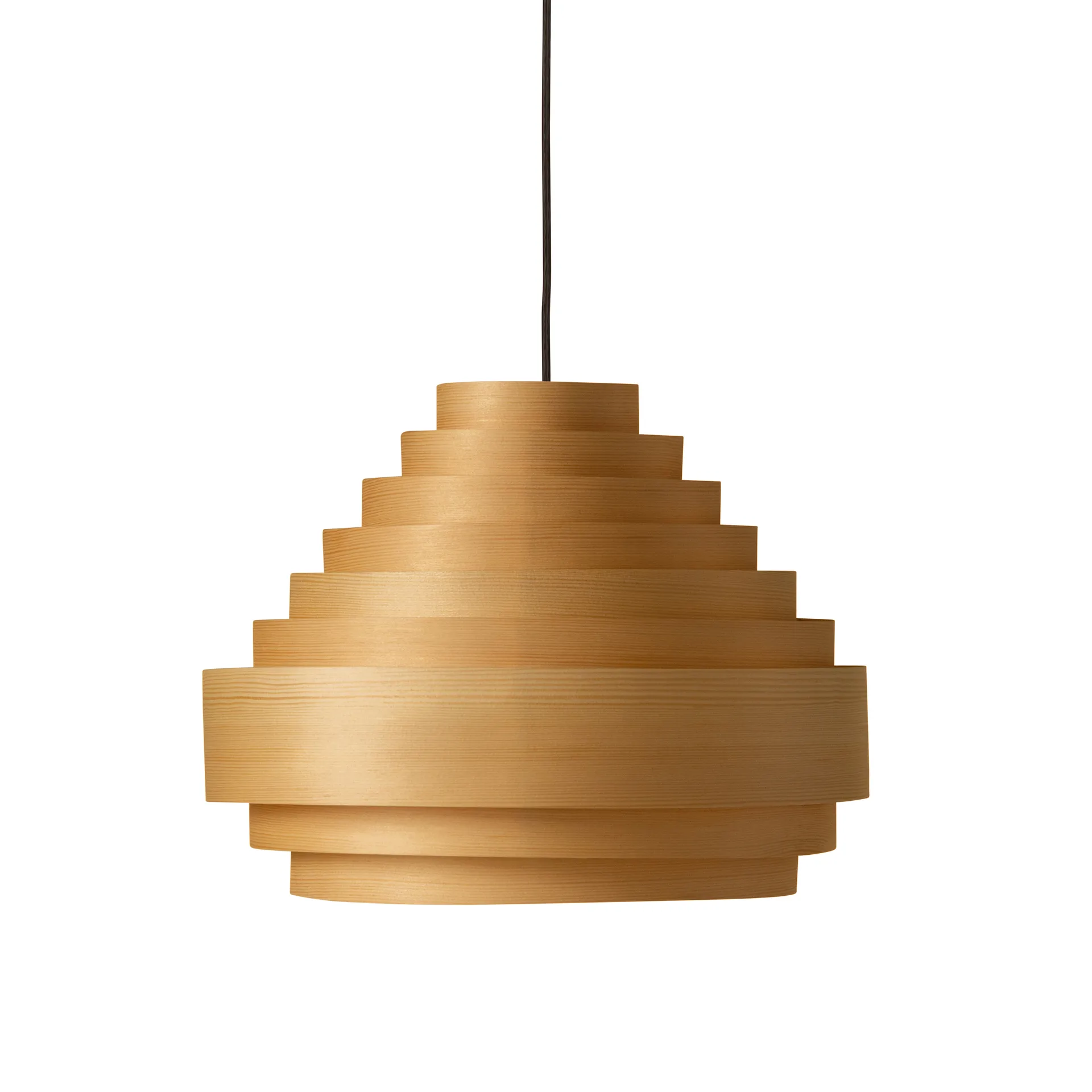 1001 Hans Pendant pendant, Matte oiled-wax pine, Ø38 cm Vaarnii