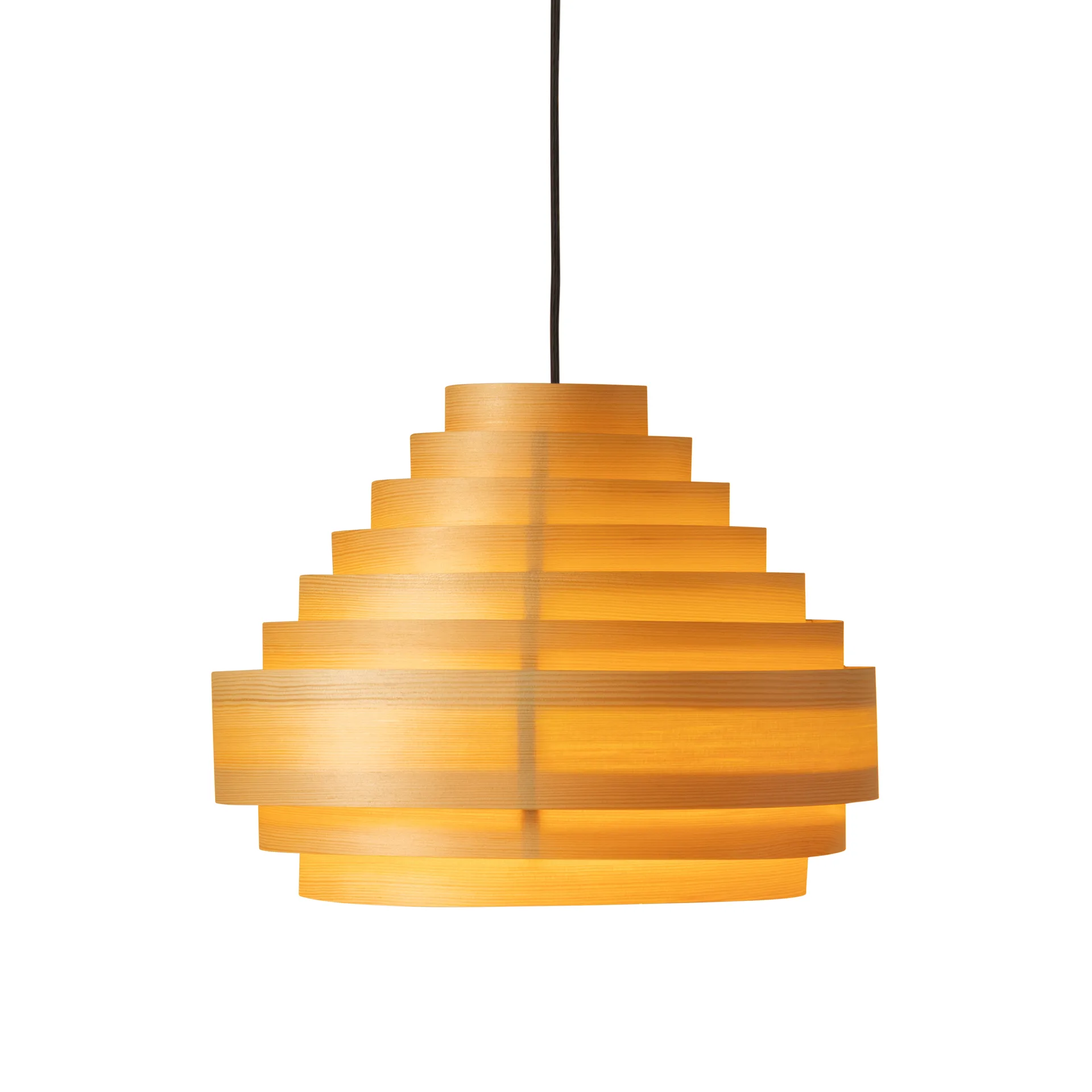 1001 Hans Pendant pendant, Matte oiled-wax pine, Ø38 cm Vaarnii