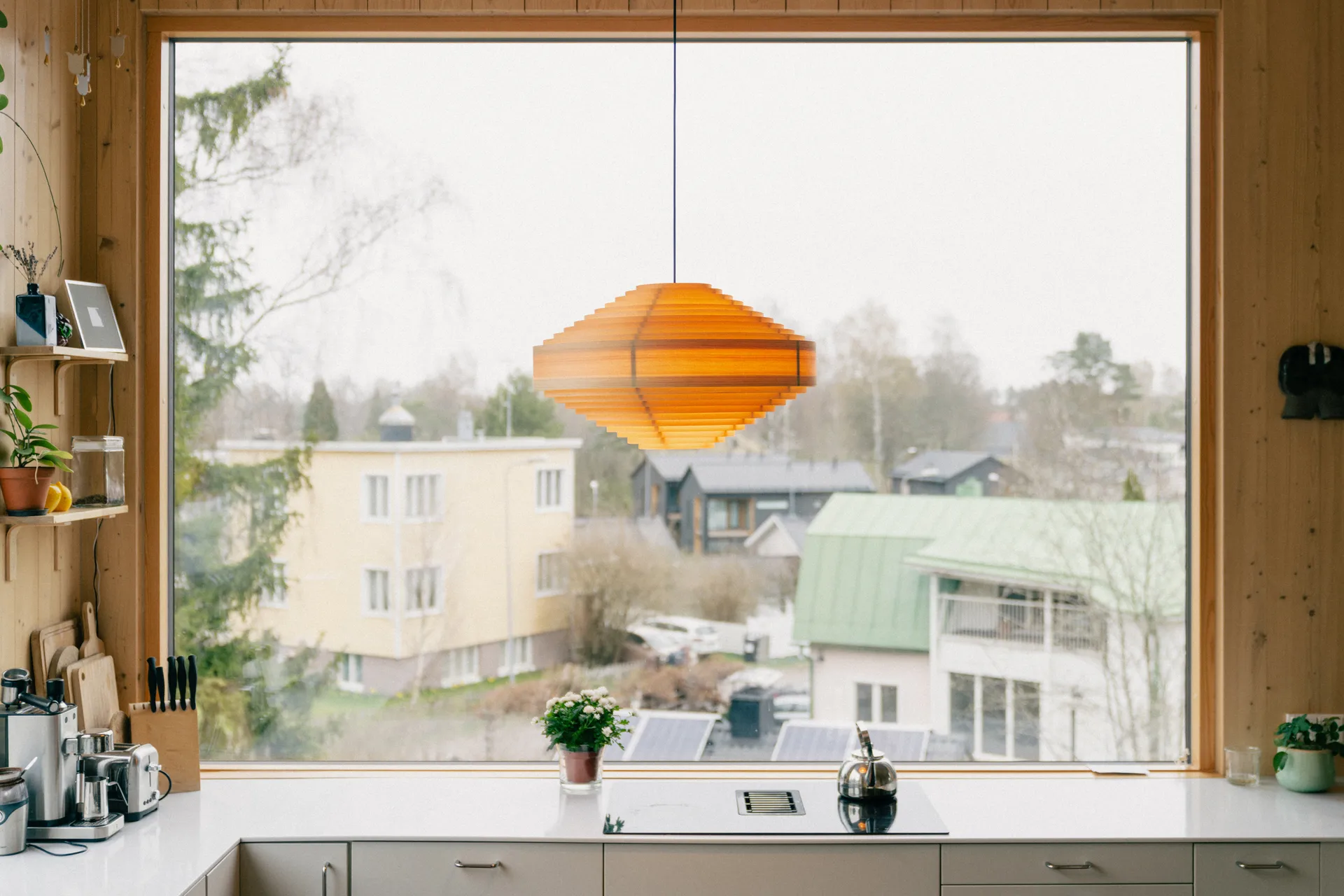 1003 Hans Pendant pendant, Matte oil-waxed pine, Ø60 cm Vaarnii