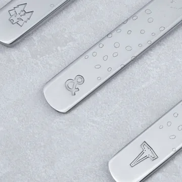 Lupo Pippi children's cutlery 9 pieces - Silver - Vargen & Thor
