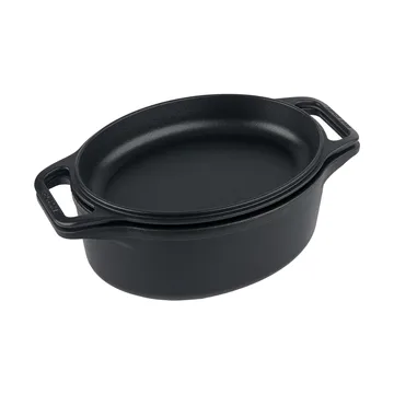 Victoria pot and bread pan cast iron enameled - 2 pieces - Victoria