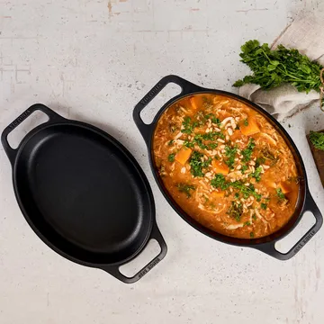 Victoria pot and bread pan cast iron enameled - 2 pieces - Victoria