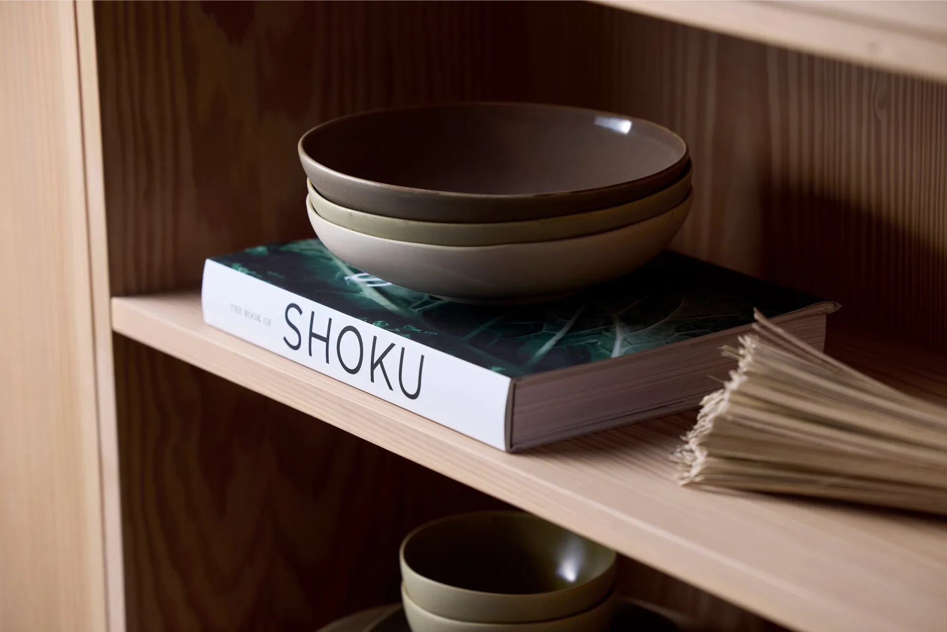 Shoku pasta bowl Ø21 cm, Beige Villa Collection