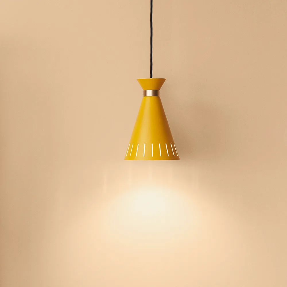 Cone pendant lamp, Black noir Warm Nordic