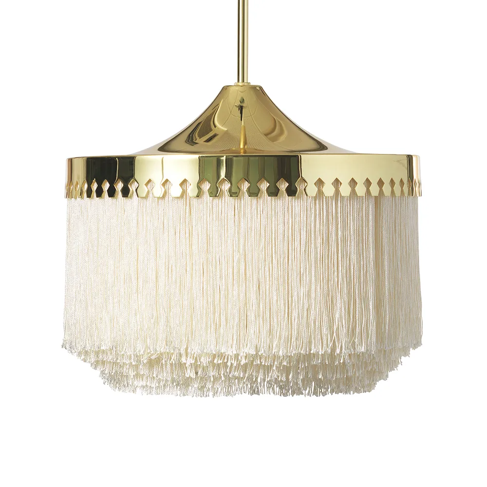 Fringe pendant lamp, Cream white, large Warm Nordic