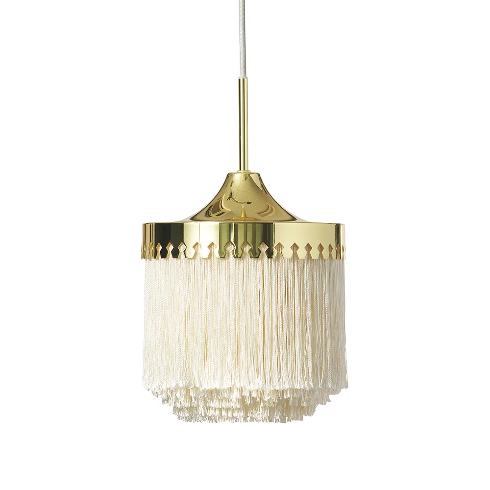 Fringe pendant lamp, Cream white, small Warm Nordic
