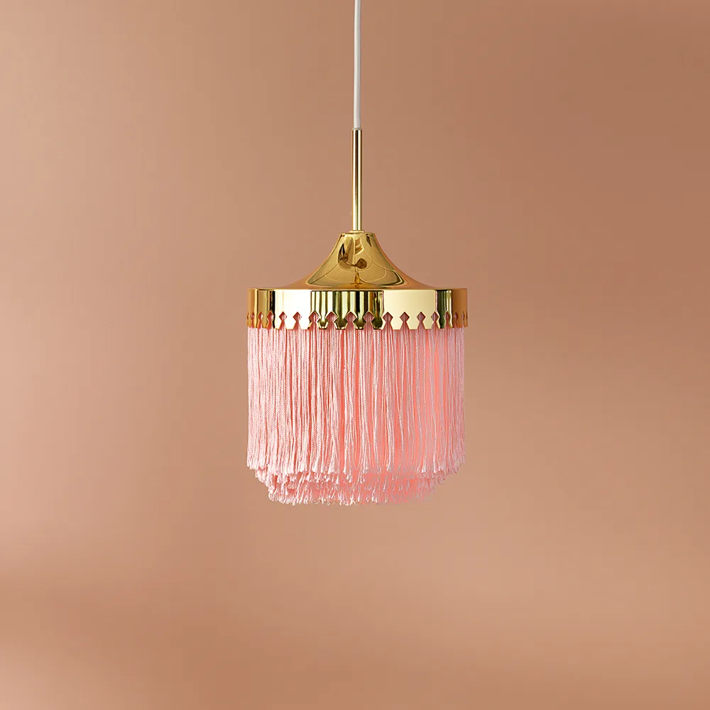 Fringe pendant lamp, Cream white, small Warm Nordic