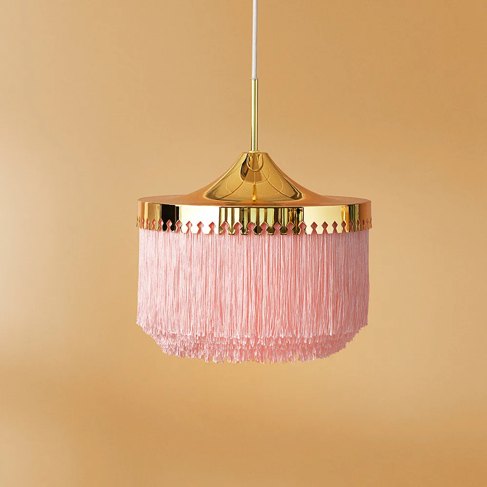 Fringe pendant lamp, Cream white, small Warm Nordic