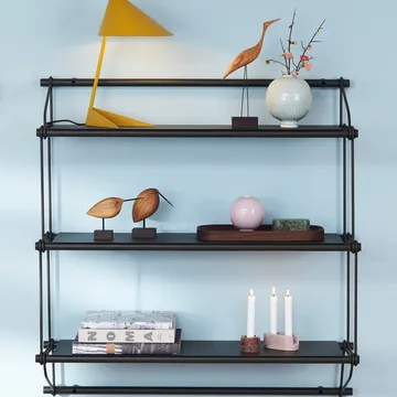 Parade shelf - Oxide red, 3 shelves - Warm Nordic