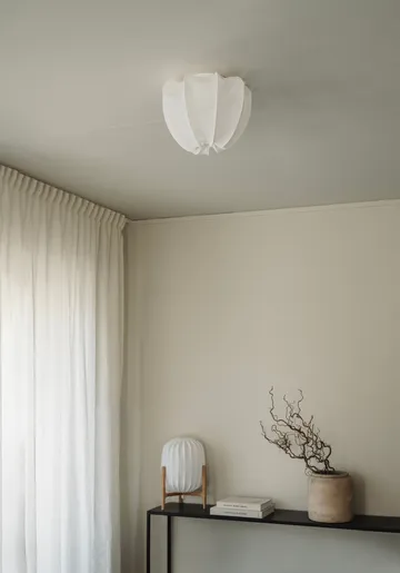 Anna ceiling light mini Ø30 cm - White linen - Watt & Veke