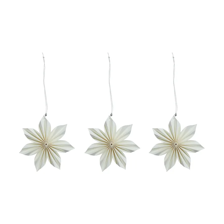 Aurora Christmas decoration 3-pack - White-brown - Watt & Veke