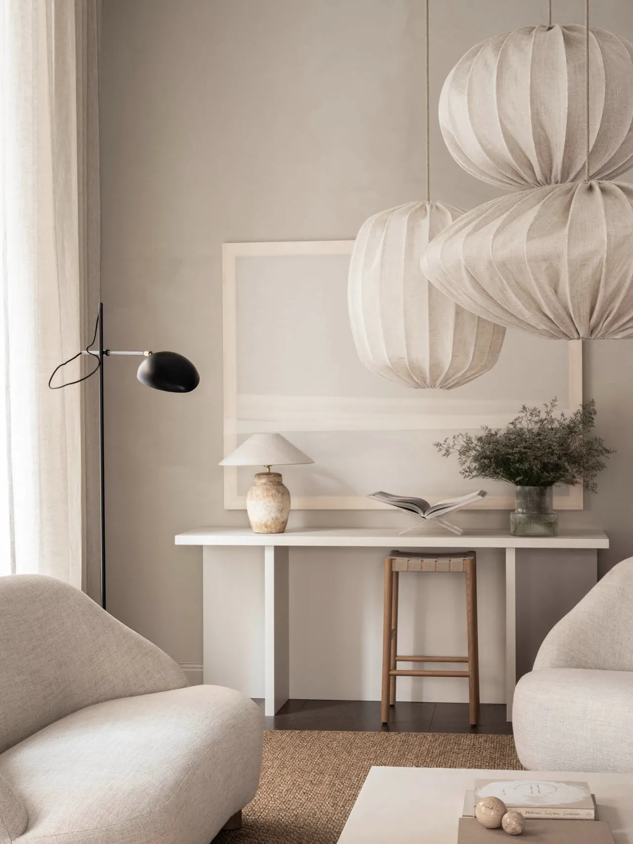 Boll 65 linen lampshade, Natural Watt & Veke