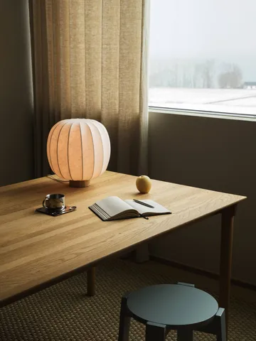 Lunari table lamp - White-Natural ash, Ø30x32 cm - Watt & Veke
