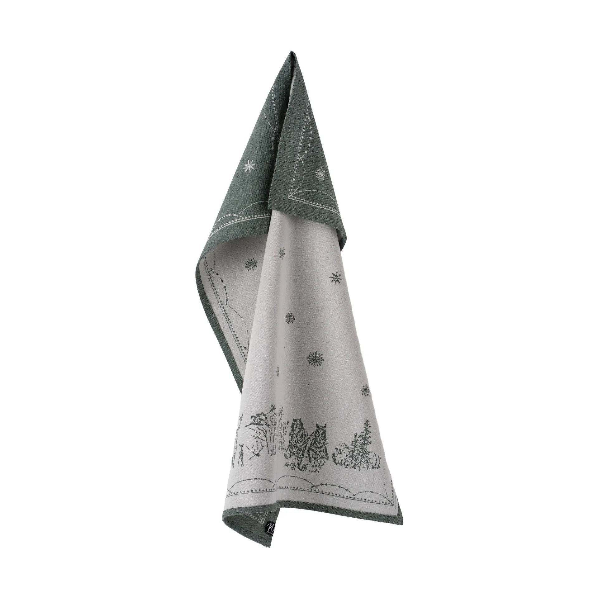 Christmas morning kitchen towel 50x70 cm, White-green Wik & Walsøe