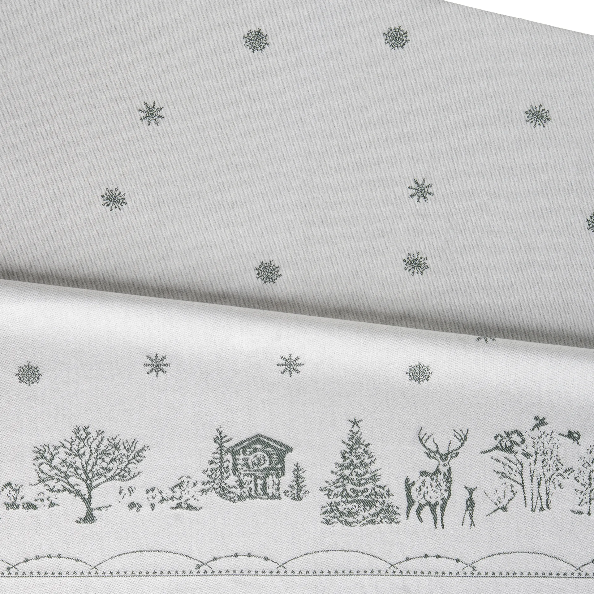 Julemorgen tablecloth, White-green, 140x240 cm Wik & Walsøe