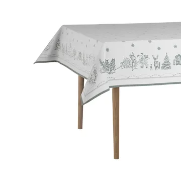 Julemorgen tablecloth - White-green, 140x340 cm - Wik & Walsøe