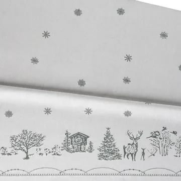 Julemorgen tablecloth - White-green, 140x340 cm - Wik & Walsøe