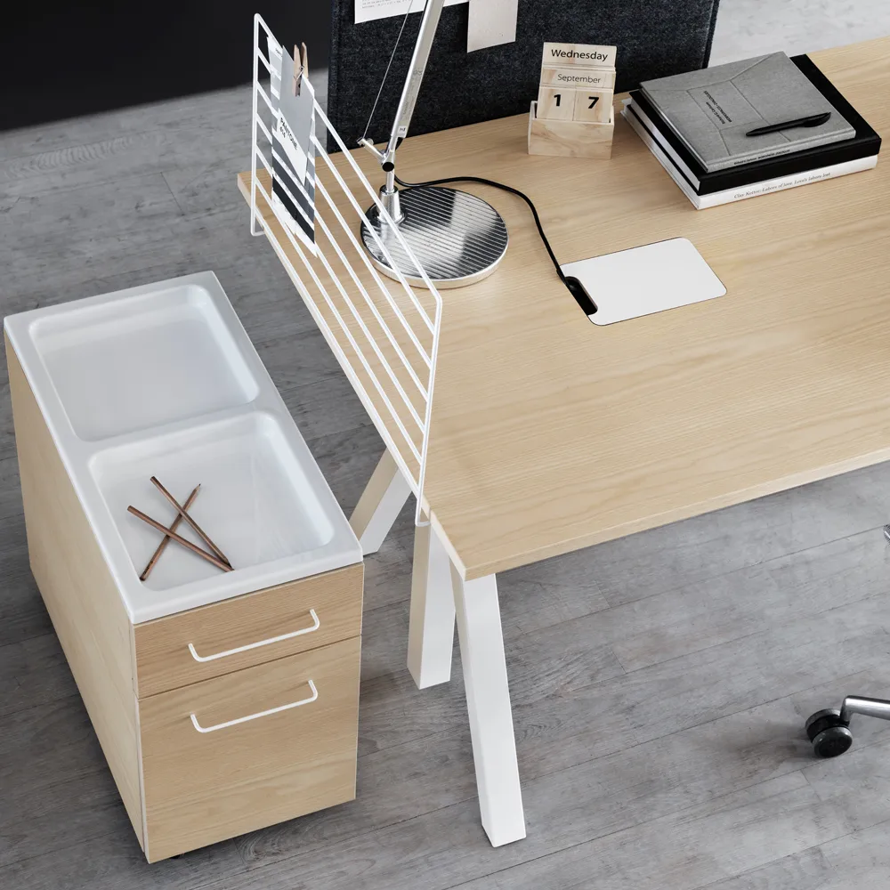 Works desk table top, Oak, 160 cm Works