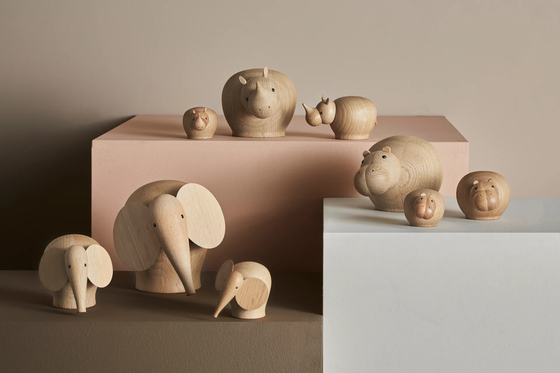 Hibo wooden hippo, Small Woud