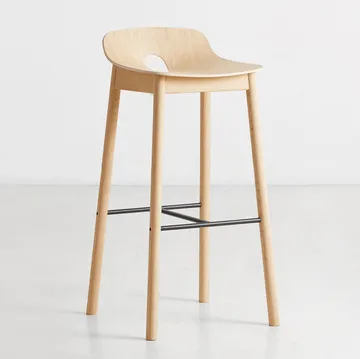 Mono barstool - White pigmented oak - Woud