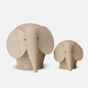 Nunu wooden elephant - medium - Woud