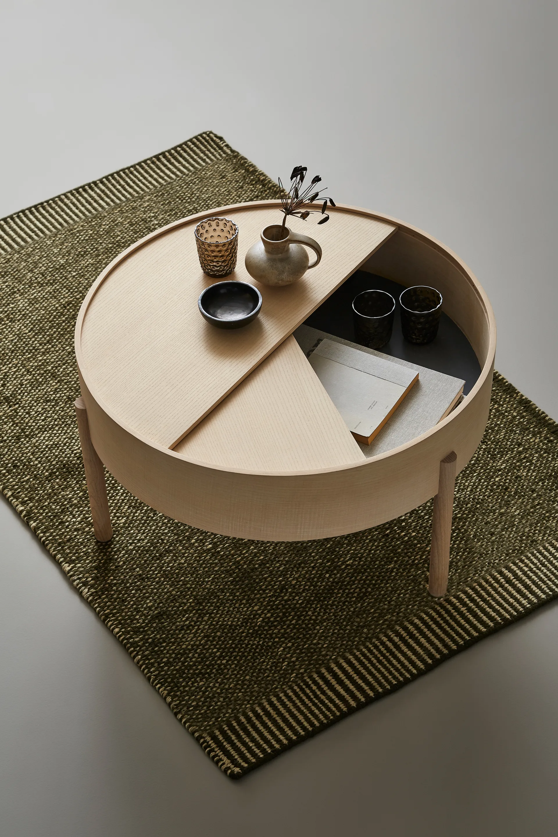 Rombo rug moss green, 90x140 cm Woud
