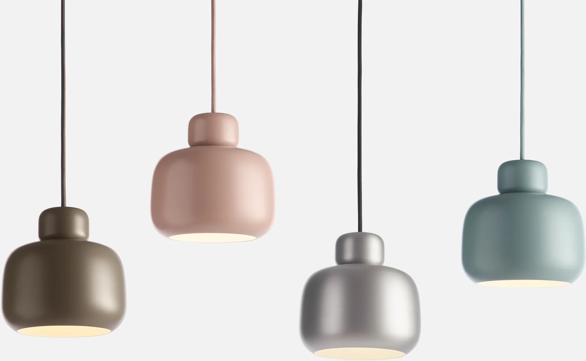 Stone ceiling lamp small, Satin Woud