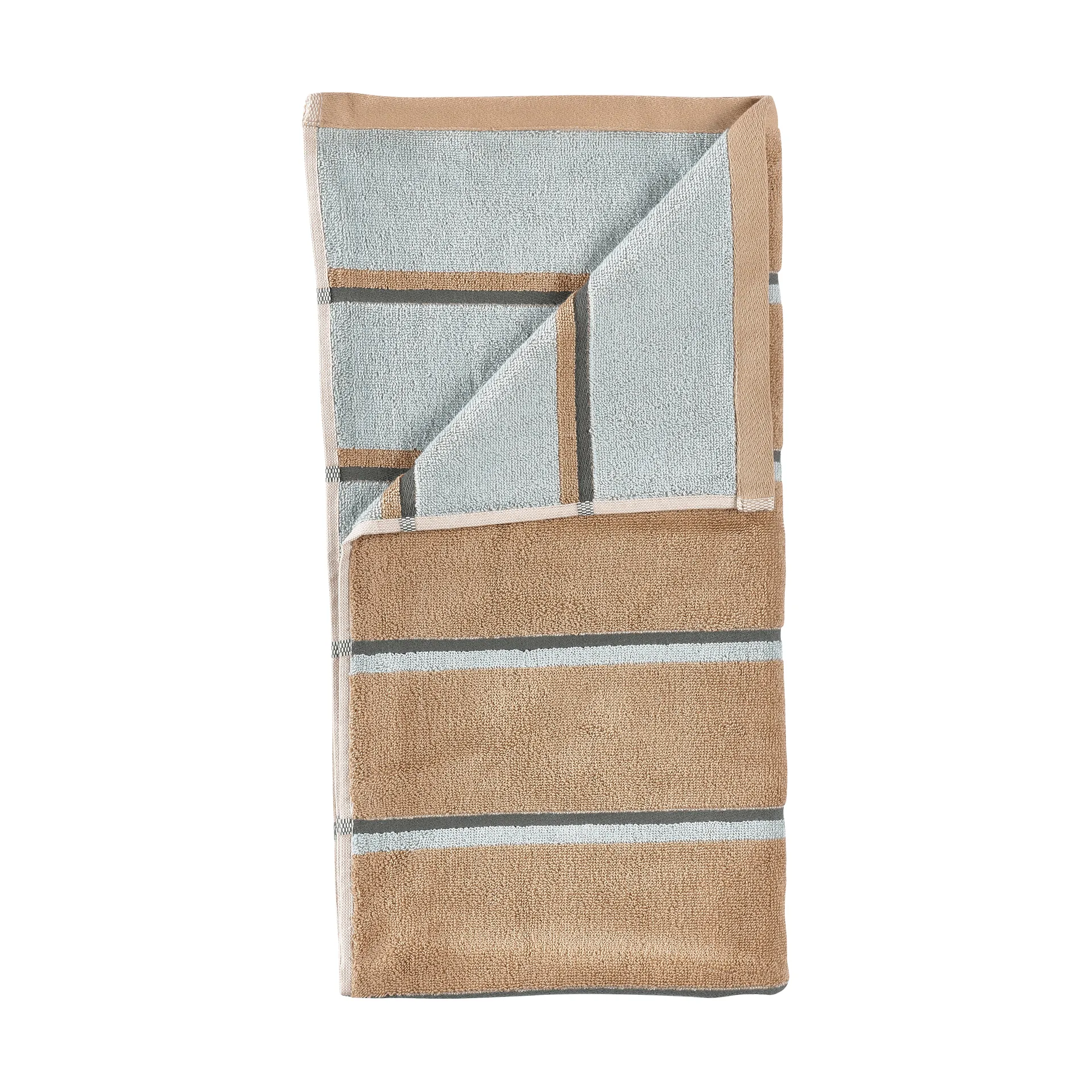 Sauna towel, Camel-ice blue-olive green, 70x140 cm Zone Denmark