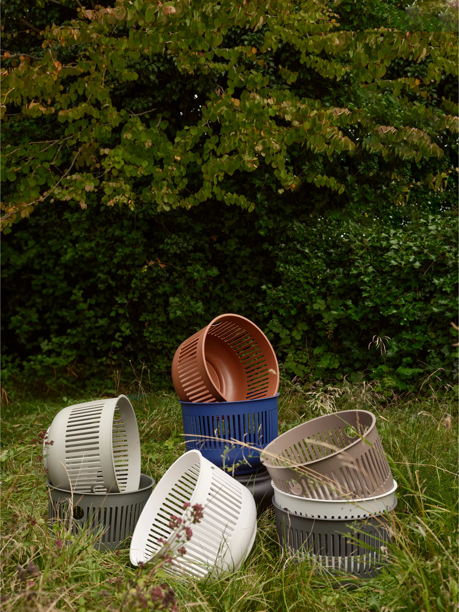 Ume laundry basket Ø40x29 cm, Olive green Zone Denmark