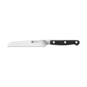 Zwilling Pro serrated utility knife 13 cm - Black-stainless steel - Zwilling