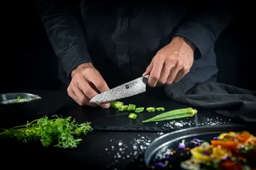 Zwilling Tanrei compact chef's knife 14 cm - Damascus-black - Zwilling