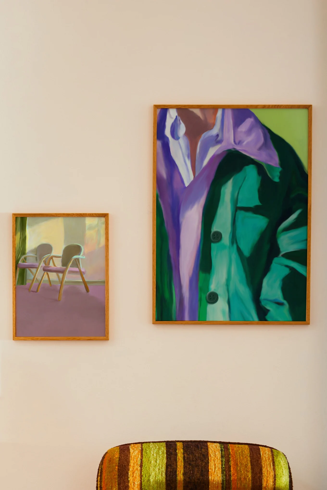 Brighten your home with Paper Collective posters with retro motifs in colourful purple and green tones. 